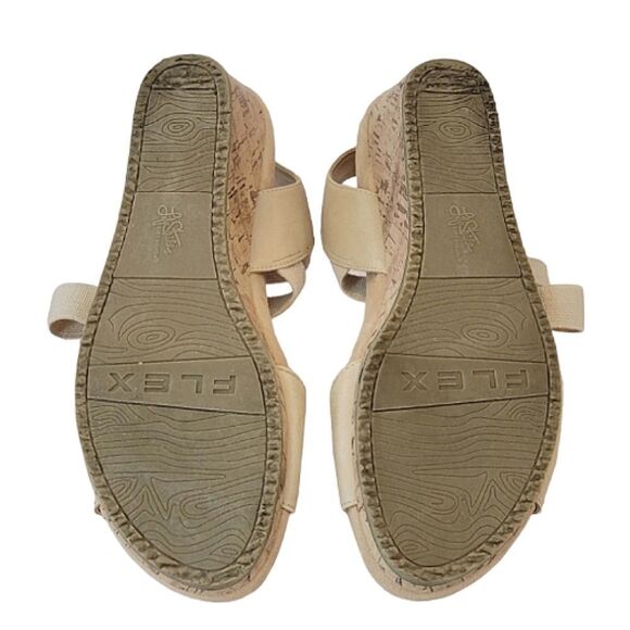 Life Sride Marina Bone Comfort Footbed Strappy Slip-on Wedge Sandals Size 7.5W - Picture 6 of 10